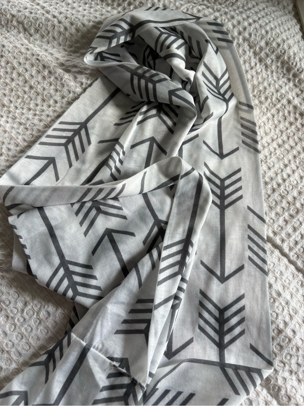 Neutral Arrow Print Infinity Scarf